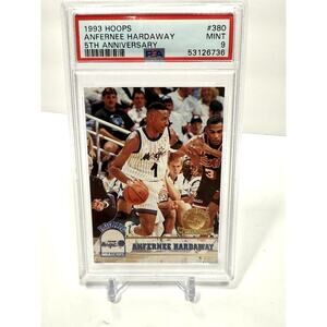 Anfernee Hardaway Orlando Magic 1993 Hoops 5th Anniversary Rookie Card PSA 9